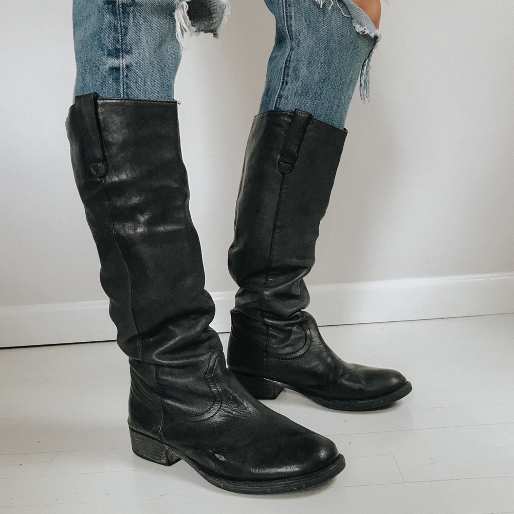 'ZiGi GIRL’ Tall leather boots.